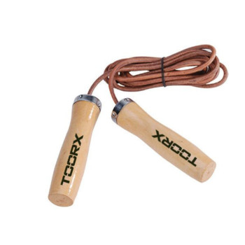 Leather skipping rope with...